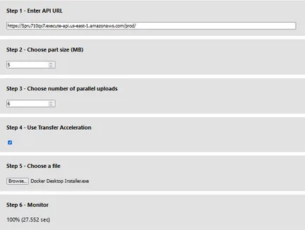 Creating a React web app to Upload files to S3 — Ultra Fast — figure 5